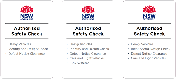 RMS Authorised Safety Check
